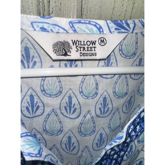 Willow Street Designs Indian Embroidered Tunic Dress Blue Sz M - Picture 5 of 9